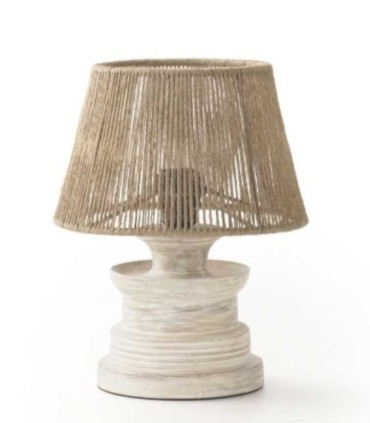 Lámpara de Mesa Artesanal de Yute Natural Farid