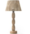Lámpara de Mesa de Yute y Madera Natural Sahar