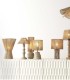 Lámpara de Mesa de Yute y Madera Natural Artesanal Samir