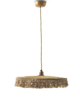 Lámpara Colgante Plana con Flecos Macramé Rayan