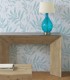 Lámpara de Mesa Azul Turquesa con Pantalla Blanca Nubia