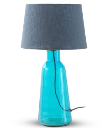 Lámpara de Mesa de Cristal Azul Yulenis