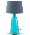 Lámpara de Mesa de Cristal Azul Yulenis