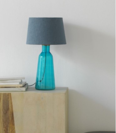Lámpara de Mesa de Cristal Azul Yulenis