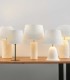 Lámpara de Mesa Cilíndrica de Papel Maché Artesanal Blanca Sirin
