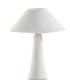 Lámpara de Mesa Blanca de Papel Maché Artesanal Busaba