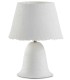 Lámpara de Mesa de Papel Maché Artesanal Blanca Eden