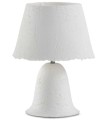 Lámpara de Mesa de Papel Maché Artesanal Blanca Eden