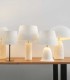 Lámpara de Mesa de Papel Maché Artesanal Blanca Eden