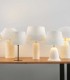 Lámpara de Mesa Cilíndrica de Papel Maché Blanca Artesanal Alba