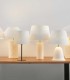 Lámpara de Mesa de Papel Maché Blanca Artesanal Bolinche