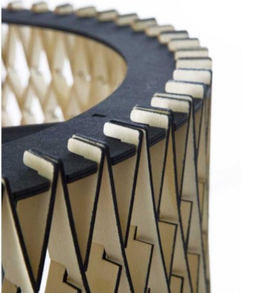 Lámpara de Pie Arco de Madera y Metal Vesper