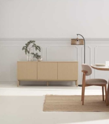 Lámpara de Pie Arco de Madera y Metal Vesper