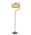 Lámpara de Pie de Madera y Metal con Pantalla Decorativa Natural Kealis