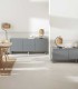 Lámpara de Mesa de Madera y Metal con Pantalla Decorativa Natural Kalila