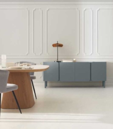 Lámpara de Mesa Industrial de Madera y Metal Orbit