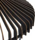 Lámpara de Mesa Industrial Curva de Madera y Metal Eclipse