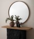 Espejo Redondo de Madera Natural para Pared Belisa