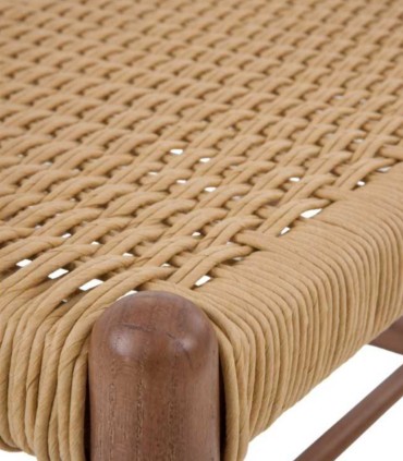 Banqueta de Fresno con Asiento de Cuerda Natural Artaix