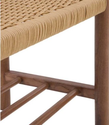 Banqueta de Fresno con Asiento de Cuerda Natural Artaix