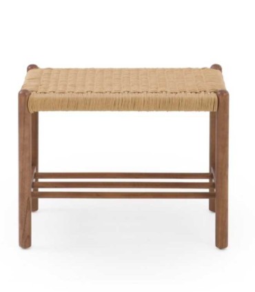 Banqueta de Fresno con Asiento de Cuerda Natural Artaix