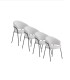 Pack de 4 Sillas Tapizadas Gris y Crema Modernas Fion