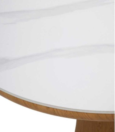Mesa de Comedor Ovalada Maeve, blanca