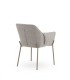Pack De 4 Sillas Valérie Tapizadas En Chenilla Con Brazos Y Patas Metal Taupe Aveline I, beig