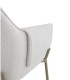 Pack De 4 Sillas Valérie Tapizadas En Chenilla Con Brazos Y Patas Metal Taupe Aveline I, crema