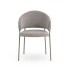 Pack 4 Sillones Tapizados en Chenilla con Patas de Metal Fion I, beig