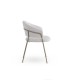 Pack 4 Sillones Tapizados en Chenilla con Patas de Metal Fion I, crema