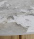 Mesa Redonda Cerámica Mármol Calacatta Brillo con Base Cilíndrica Roble Asgard I