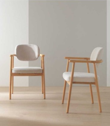 Pack de 2 Sillones en Madera de Roble y Chenilla Harrison