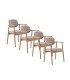 Pack de 2 Sillones en Madera de Roble y Chenilla Harrison