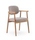 Pack de 2 Sillones en Madera de Roble y Chenilla Harrison