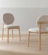 Pack de 2 Sillas de Comedor Roble y Chenilla Beige o Blanco Harrison I