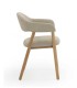Pack de 2 Sillones de Comedor Beige Tapizados en Chenilla y Madera de Roble Declan