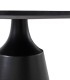 Mesa de Comedor Redonda en Ceramica Negra Mate y Base Metálica Oisis