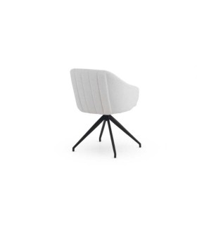 Pack 4 Sillas de Comedor Giratorias con Patas Metálicas Negras Xuan