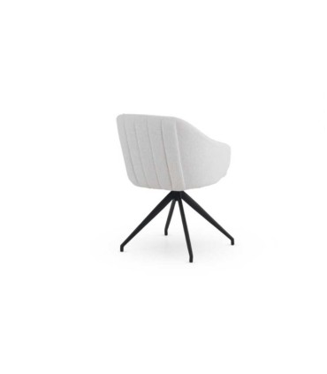 Pack 4 Sillas de Comedor Giratorias con Patas Metálicas Negras Xuan