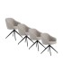 Pack 4 Sillas de Comedor Giratorias con Patas Metálicas Negras Xuan