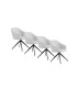 Pack 4 Sillas de Comedor Giratorias con Patas Metálicas Negras Xuan de Ambar Muebles