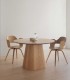 Mesa de Comedor Redonda de Roble para 6 Personas Zeta