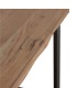 Mesa de Comedor de Acacia Maciza con Patas Metálicas Negras Abril