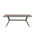Mesa de Comedor Katmandú de Madera Maciza de Acacia y Metal Negro Dolpo