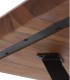 Mesa de Comedor Katmandú de Madera Maciza de Acacia y Metal Negro Dolpo