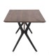 Mesa de Comedor Katmandú de Madera Maciza de Acacia y Metal Negro Dolpo