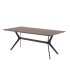 Mesa de Comedor Katmandú de Madera Maciza de Acacia y Metal Negro Dolpo