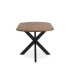 Mesa Ovalada Everest de Madera Maciza de Acacia con Pie Central Metálico Negro Makalu