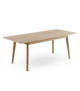 Mesa de Comedor Extensible Automática Chapado Roble Anura